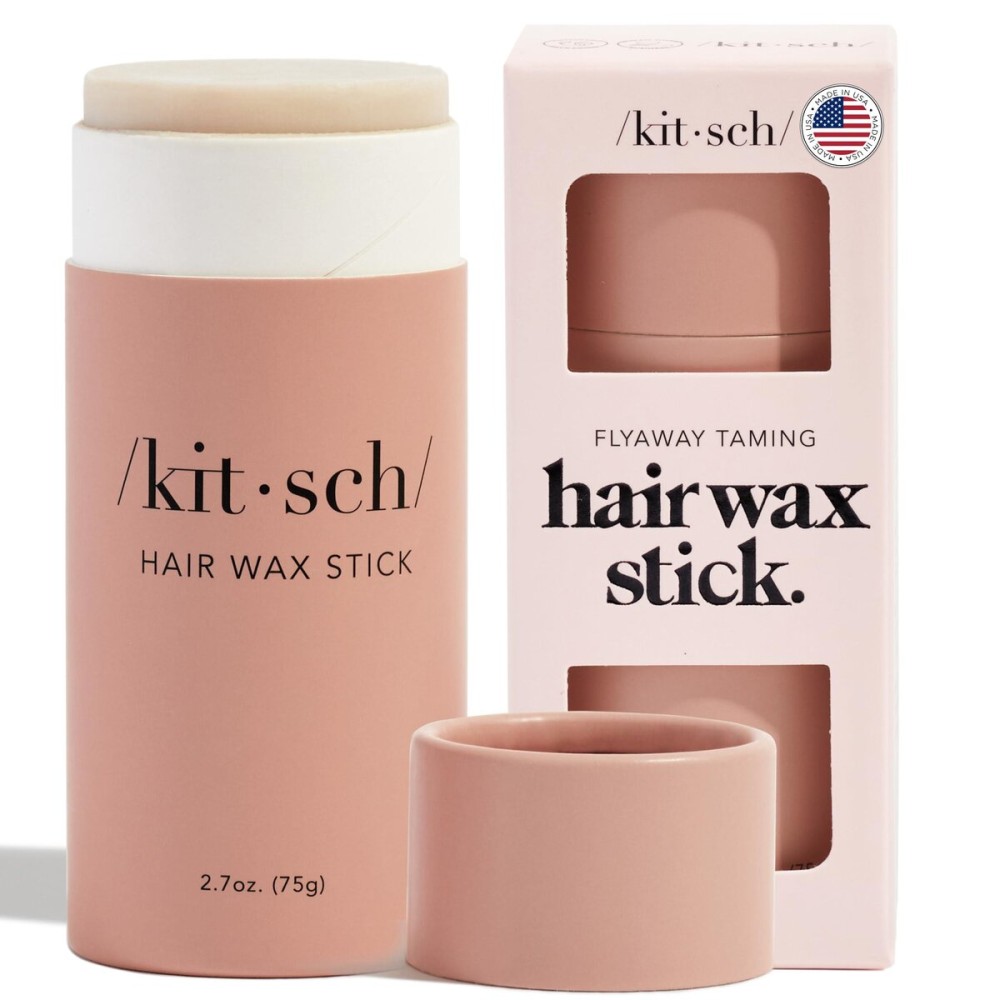 Kitsch Hair Wax Stick for Women & Men - Hair Slick Back Stick, Anti-Frizz and Fly Away Hair Tamer, No Residue Hair Finishing Stick for Flyaways, All Day Hold Styling Product for Smoothing Hair Strands Kitsch Hair Wax Stick for Women & Men - Hair Slick Back Stick, Anti-Frizz and Fly Away Hair Tamer, No Residue Hair Finishing Stick for Flyaways, All Day Hold Styling Product for Smoothing Hair Strands