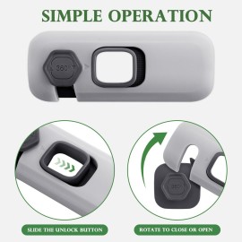 KIZZHISI 5 Pack Child Proof Refrigerator Lock, Baby Proofing Cabinet Locks, oven lock child safety, fridge lock, for Fridge, Drawers, Dishwasher, Oven, Cupboard, Closet, Adhesive, No Tools Need(Grey) KIZZHISI 5 Pack Child Proof Refrigerator Lock, Baby Proofing Cabinet Locks, oven lock child safety, fridge lock, for Fridge, Drawers, Dishwasher, Oven, Cupboard, Closet, Adhesive, No Tools Need(Grey)