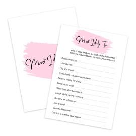 ZEDEV Birthday Party Game - Most Likely to, Birthday Party Activity Favor, Set of 20 Games Cards, Birthday Supplies, Activity, Decorations -B09
