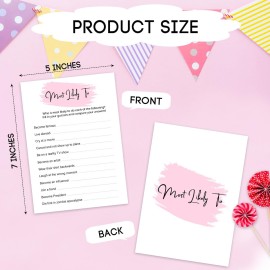 ZEDEV Birthday Party Game - Most Likely to, Birthday Party Activity Favor, Set of 20 Games Cards, Birthday Supplies, Activity, Decorations -B09