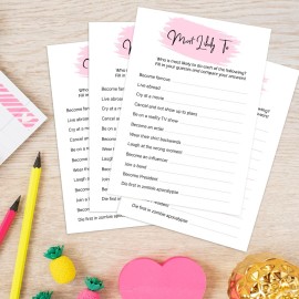 ZEDEV Birthday Party Game - Most Likely to, Birthday Party Activity Favor, Set of 20 Games Cards, Birthday Supplies, Activity, Decorations -B09
