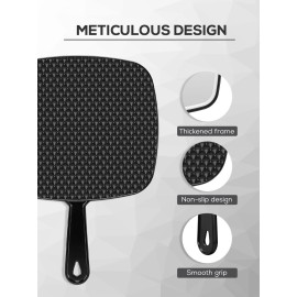 BEFUI Extra Large Handheld MirrorHand Salon Mirror with Handle for Barbers, Hairdressing (Black12.4 Lx 9 W) BEFUI Extra Large Handheld MirrorHand Salon Mirror with Handle for Barbers, Hairdressing (Black12.4 Lx 9 W)