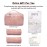 Travel Makeup Bags Cosmetic Organizer Bag: 3-Set Large Capacity Make up Bag - PU Leather Toiletry Bag for Women - Wide Open Portable Pouch with Divider & Handle 01-Pink-new