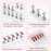 Etercycle Nail Stand Acrylic Nail Art Display Stand Practice Nail Holder for Painting Nails Magnetic Practice Stands with Double-sided Tape For DIY Salon Supplies (Silver)