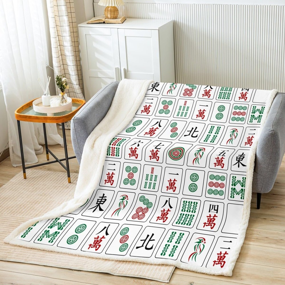 Feelyou Chinese Game Fleece Throw Blanket Throw 50x60 Kids Mahjong Plush Blanket for Bed Sofa Couch Luxury Game Playing Sherpa Blanket Travel Fuzzy Blanket Feelyou Chinese Game Fleece Throw Blanket Throw 50x60 Kids Mahjong Plush Blanket for Bed Sofa Couch Luxury Game Playing Sherpa Blanket Travel Fuzzy Blanket