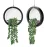 Der Rose 2 Pack Fake Plants Hanging Artificial Succulents Plants in Black Pots for Living Room Bathroom Accessories Boho Wall Decor
