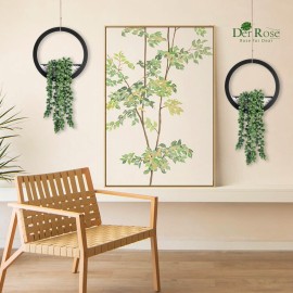 Der Rose 2 Pack Fake Plants Hanging Artificial Succulents Plants in Black Pots for Living Room Bathroom Accessories Boho Wall Decor Der Rose 2 Pack Fake Plants Hanging Artificial Succulents Plants in Black Pots for Living Room Bathroom Accessories Boho Wall Decor