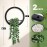 Der Rose 2 Pack Fake Plants Hanging Artificial Succulents Plants in Black Pots for Living Room Bathroom Accessories Boho Wall Decor