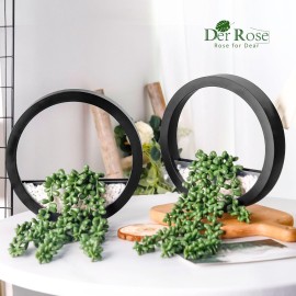 Der Rose 2 Pack Fake Plants Hanging Artificial Succulents Plants in Black Pots for Living Room Bathroom Accessories Boho Wall Decor Der Rose 2 Pack Fake Plants Hanging Artificial Succulents Plants in Black Pots for Living Room Bathroom Accessories Boho Wall Decor