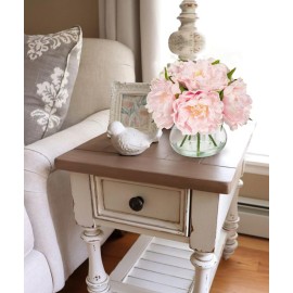 Hollyone Pink Peonies Artificial Flowers with Vase Faux Flowers Peony Fake Flowers Silk Flower Arrangements in Glass Vase with Faux Water for Home Decor Bathroom Table Centerpiece Shelf Decorations Hollyone Pink Peonies Artificial Flowers with Vase Faux Flowers Peony Fake Flowers Silk Flower Arrangements in Glass Vase with Faux Water for Home Decor Bathroom Table Centerpiece Shelf Decorations