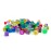 200PCS 8mm/0.3 D6 Blank Dices Set, Clear Square Corner Small Mini Standard Multi-Colored Colorful Trash 6-Sided Cube Bulk Pack Bag for Easter Educational DIY Board Game Role Playing Group Activities
