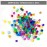 200PCS 8mm/0.3 D6 Blank Dices Set, Clear Square Corner Small Mini Standard Multi-Colored Colorful Trash 6-Sided Cube Bulk Pack Bag for Easter Educational DIY Board Game Role Playing Group Activities