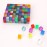 200PCS 8mm/0.3 D6 Blank Dices Set, Clear Square Corner Small Mini Standard Multi-Colored Colorful Trash 6-Sided Cube Bulk Pack Bag for Easter Educational DIY Board Game Role Playing Group Activities