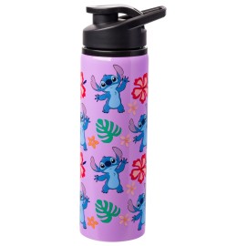 Silver Buffalo Disney Lilo and Stitch Tropical Sitting Stitch Double Walled Stainless Steel Water Bottle, 25 Ounces Silver Buffalo Disney Lilo and Stitch Tropical Sitting Stitch Double Walled Stainless Steel Water Bottle, 25 Ounces