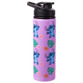 Silver Buffalo Disney Lilo and Stitch Tropical Sitting Stitch Double Walled Stainless Steel Water Bottle, 25 Ounces Silver Buffalo Disney Lilo and Stitch Tropical Sitting Stitch Double Walled Stainless Steel Water Bottle, 25 Ounces