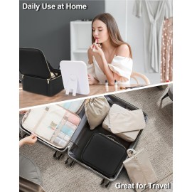 Chomeiu Makeup Bag with LED Mirror, Travel Makeup Case for Women and Makeup Artists Cosmetic Organizer Large Make Up Bags with Light Up Mirror, 3 Color Lights, Adjustable Dividers and Brush Holder Chomeiu Makeup Bag with LED Mirror, Travel Makeup Case for Women and Makeup Artists Cosmetic Organizer Large Make Up Bags with Light Up Mirror, 3 Color Lights, Adjustable Dividers and Brush Holder