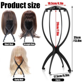 obeoby Wig Stand, Portable Wig Holder Wig Head Stand for All Wigs Travel Wig Hair Stylist Gifts for Women(black (2 pack)) obeoby Wig Stand, Portable Wig Holder Wig Head Stand for All Wigs Travel Wig Hair Stylist Gifts for Women(black (2 pack))