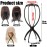 obeoby Wig Stand, Portable Wig Holder Wig Head Stand for All Wigs Travel Wig Hair Stylist Gifts for Women(black (2 pack))