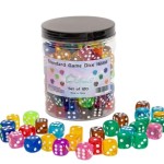 120 Pieces 16MM Dice Set, 6 Sided Standard Game Dices with Portable Box for Board Games,Worker Placement,Math Activities(Translucent Round Corners,10 Colors)