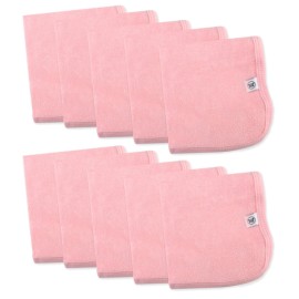 HonestBaby 10-Pack Organic Cotton Baby-Terry Wash Cloths, 10-Pack Pink, One Size HonestBaby 10-Pack Organic Cotton Baby-Terry Wash Cloths, 10-Pack Pink, One Size