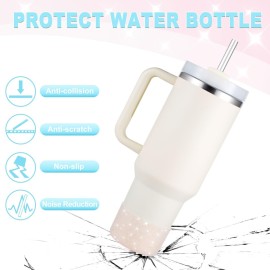 Onlymory Silicone Boot for 30 40 OZ Stanley Cup Accessories, Glitter Boots for Stanley 20OZ 30OZ Tumbler Ice-Flow 16OZ Bottle, Anti-Slip Bling Protector Bottom Cover Sleeve, Clear Rose Quartz Gold Onlymory Silicone Boot for 30 40 OZ Stanley Cup Accessories, Glitter Boots for Stanley 20OZ 30OZ Tumbler Ice-Flow 16OZ Bottle, Anti-Slip Bling Protector Bottom Cover Sleeve, Clear Rose Quartz Gold