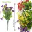 Grunyia Artificial Fake Plants Flowers for Outdoor Spring Decoration, 16 Bundles Faux Silk Colorful Daisy UV Resistant Realistic for Outside Porch Patio Home Yard Garden Planters Pots Window Box(Mix)