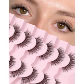 Frihappy Wispy Lashes Natural Eyelashes Cat Eye Lashes False Eyelashes Natural False Lashes Mink Lashes Fluffy 16mm Lashes 3D Air-Sirius