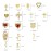 64pcs Gold Nail Charms Set with Gold Cross, Hearts, Rose, and Virgin Mary - Y2K 3D Chrome Nail Decorations