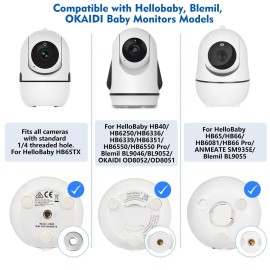 Baby Monitor Mount for HelloBaby HB6550/HB65/HB6339/HB66/HB6550Pro, Baby Ganibs, Bonoch, Blemil, ANMEATE SM935E, Baby Monitor Holder with 16.5inch, Attach to Baby Crib, Without Tools or No Drill