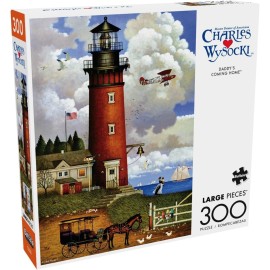 Buffalo Games - Charles Wysocki - Daddy\'s Coming Home - 300 Piece Jigsaw Puzzle for Adults -Challenging Puzzle Perfect for Game Nights - Finished Size is 21.25 x 15.00