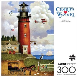 Buffalo Games - Charles Wysocki - Daddy\'s Coming Home - 300 Piece Jigsaw Puzzle for Adults -Challenging Puzzle Perfect for Game Nights - Finished Size is 21.25 x 15.00