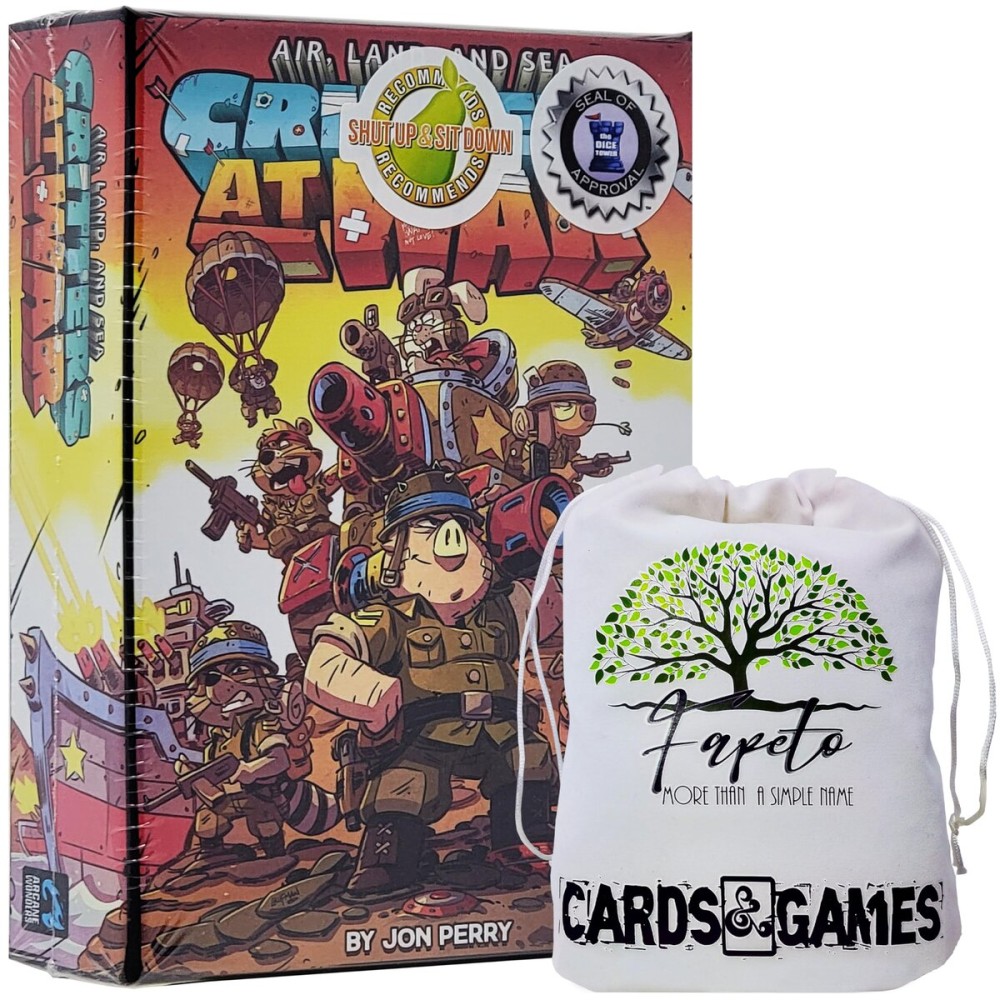 Air, Land and Sea: Critters at War Board Game Bundle with Fapeto Travel Drawstring Bag Air, Land and Sea: Critters at War Board Game Bundle with Fapeto Travel Drawstring Bag
