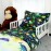 DAYEEBALL 4 Piece Toddler Bedding Set, Ultra Soft and Breathable Cartoon Dinosaur Toddler Comforter Sets for Boys Includes Quilted Comforter, Fitted Sheet, Flat Sheet and Pillowcase