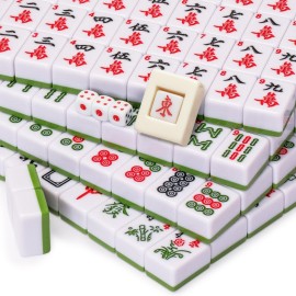 Yellow Mountain Imports Chinese Mahjong Set - Rouge Oasis - 146 Small Tiles for Chinese-Style Play []