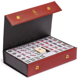 Yellow Mountain Imports Chinese Mahjong Set - Rouge Oasis - 146 Small Tiles for Chinese-Style Play []