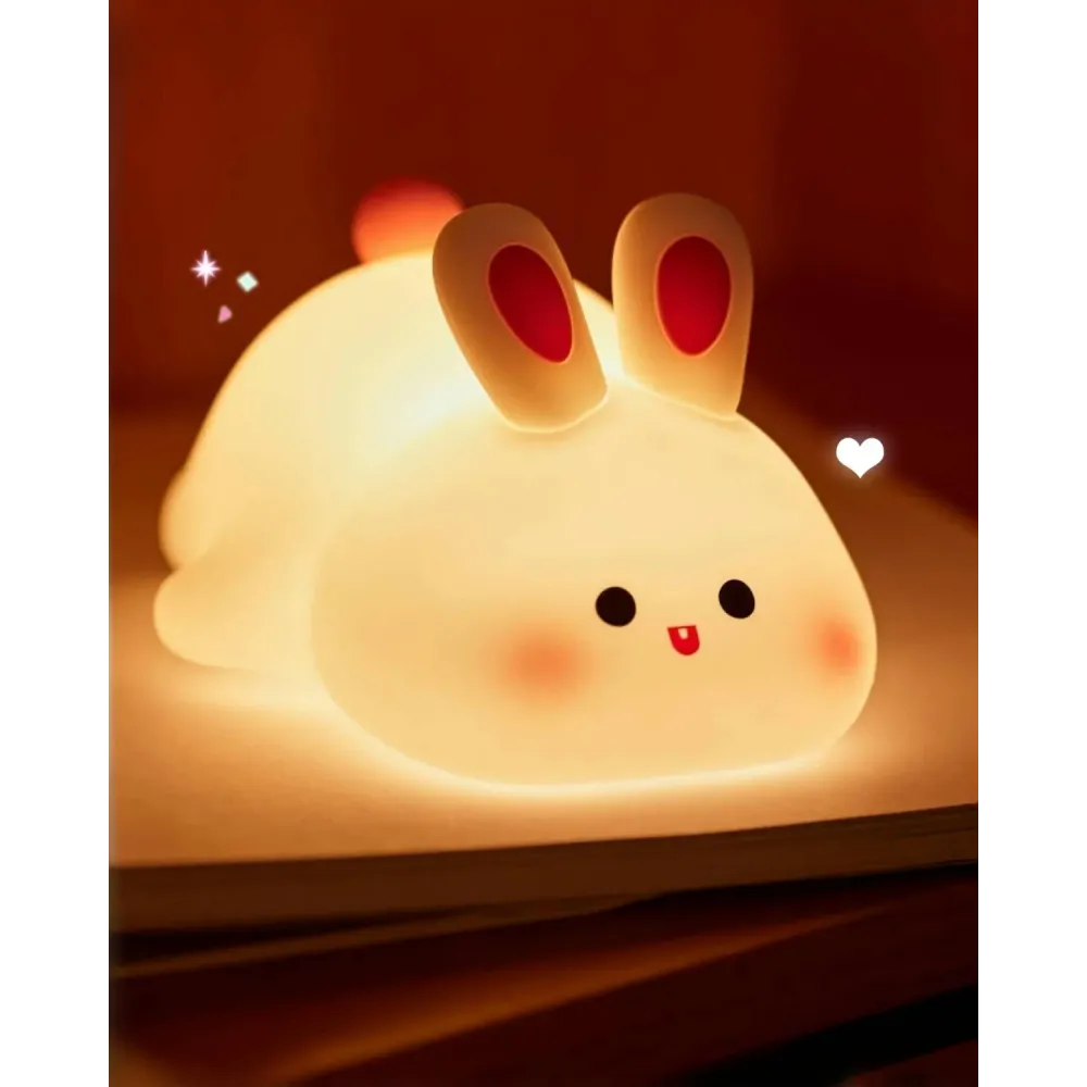 Daixinde Big Face Rabbit Night Light, Cute Bunny Gifts, Silicone Squishy Rabbit Lamp, Rechargeable Dimmable Animal Nightlight, Baby Night Light for Nursery Breastfeeding Bedroom Living Room Daixinde Big Face Rabbit Night Light, Cute Bunny Gifts, Silicone Squishy Rabbit Lamp, Rechargeable Dimmable Animal Nightlight, Baby Night Light for Nursery Breastfeeding Bedroom Living Room