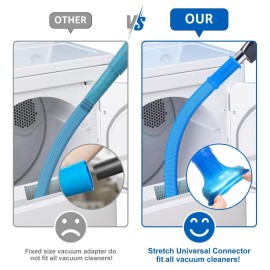 Sealegend Dryer Vent Cleaner Kit Vacuum Hose Attachment Compatible with All Vacuum Cleaner, Quickly Lint Remover Cleaning Supplies Sealegend Dryer Vent Cleaner Kit Vacuum Hose Attachment Compatible with All Vacuum Cleaner, Quickly Lint Remover Cleaning Supplies