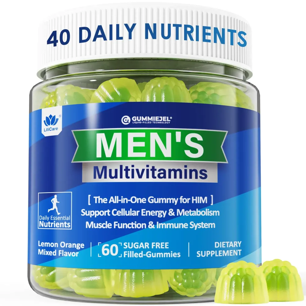Mens Multivitamins Gummies (Made in USA) with Vegan Omega 3, CoQ10, Probiotics, Daily Mens Vitamins A C D E B6 B12, Methylated Multivitamin for Men Overall Wellness, Sugar Free, Vegan (No Iron) 60 Cts Mens Multivitamins Gummies (Made in USA) with Vegan Omega 3, CoQ10, Probiotics, Daily Mens Vitamins A C D E B6 B12, Methylated Multivitamin for Men Overall Wellness, Sugar Free, Vegan (No Iron) 60 Cts