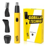 / Gorilla Technique/Nose Hair Trimmer for Men, Rechargeable 4-in-1 Trimmer for Eyebrow Fuzz Hair Removal, No Pull No Snag Grooming with High-Speed 10,000RPM Motor_2024.ver