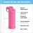 THERMOS FUNTAINER 16 Ounce Stainless Steel Vacuum Insulated Bottle with Wide Spout Lid, Neon Pink
