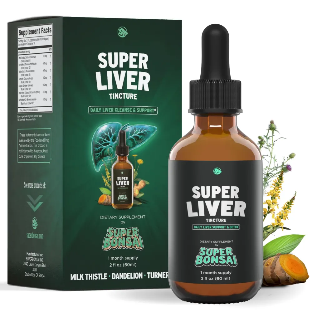 SuperBonsai Super Liver Support with Milk Thistle - All Natural Liver Cleanse Detox & Repair Aid - Doctor-Formulated Liver Supplement - Liquid Herbal Supplements for Liver Health - 1 Month Supply SuperBonsai Super Liver Support with Milk Thistle - All Natural Liver Cleanse Detox & Repair Aid - Doctor-Formulated Liver Supplement - Liquid Herbal Supplements for Liver Health - 1 Month Supply