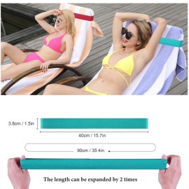 Beach Towel Bands (4 Pack), Beach Chair, Pool Chairs & Cruise Ship Essentials, The Better Towel Chair Clips Towel Holder Beach Towel Clips(4 Mix)