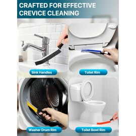 6Pcs Hard Bristle Crevice Cleaning Brush, Multifunctional Premium Crevice Cleaning Tool, Designed for Cleaning Narrow Spaces, Suitable for Toilet, Faucets,Kitchen,Grout, KOSPRIE 6Pcs Hard Bristle Crevice Cleaning Brush, Multifunctional Premium Crevice Cleaning Tool, Designed for Cleaning Narrow Spaces, Suitable for Toilet, Faucets,Kitchen,Grout, KOSPRIE