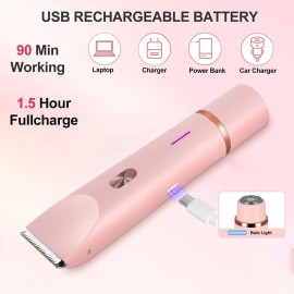 NURSETEK Electric Shaver for Women, 2-in-1 Electric Razor for Womens Legs Underarm Face Pubic Hairs, Rechargeable Razor Body Hair Trimmer Wet & Dry Use NURSETEK Electric Shaver for Women, 2-in-1 Electric Razor for Womens Legs Underarm Face Pubic Hairs, Rechargeable Razor Body Hair Trimmer Wet & Dry Use