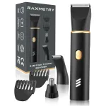 RAXMETRY Manscape Body Hair Trimmer for Men-3 IN 1 Electric Razor Groin Groomer,IPX7 Waterproof,Versatile Hair Trimmer for Ball/Pubic/Chest/Beard/Nose Hair Trimmer,USB-C Rechargeable,Gifts for Him Dad