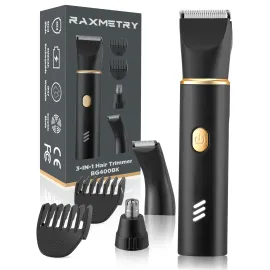 RAXMETRY Manscape Body Hair Trimmer for Men-3 IN 1 Electric Razor Groin Groomer,IPX7 Waterproof,Versatile Hair Trimmer for Ball/Pubic/Chest/Beard/Nose Hair Trimmer,USB-C Rechargeable,Gifts for Him Dad