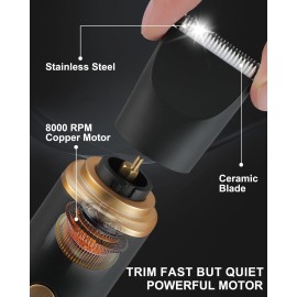 RAXMETRY Manscape Body Hair Trimmer for Men-3 IN 1 Electric Razor Groin Groomer,IPX7 Waterproof,Versatile Hair Trimmer for Ball/Pubic/Chest/Beard/Nose Hair Trimmer,USB-C Rechargeable,Gifts for Him Dad