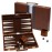 Backgammon Board Game, Deluxe Leather Like Case, Felt Interior, Brown, Classic Backgammon Game, Popular Board Game, Board Games (Small (11))