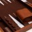 Backgammon Board Game, Deluxe Leather Like Case, Felt Interior, Brown, Classic Backgammon Game, Popular Board Game, Board Games (Small (11))