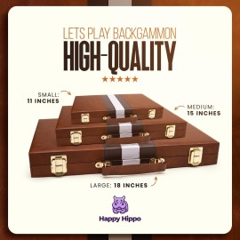 Backgammon Board Game, Deluxe Leather Like Case, Felt Interior, Brown, Classic Backgammon Game, Popular Board Game, Board Games (Small (11)) Backgammon Board Game, Deluxe Leather Like Case, Felt Interior, Brown, Classic Backgammon Game, Popular Board Game, Board Games (Small (11))
